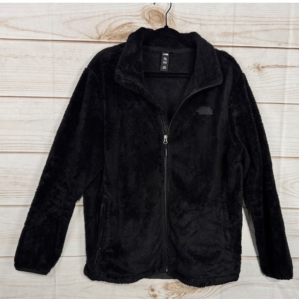 The North‎ Face Osito Fleece Jacket Womens XXL Black Full Zip Soft High Pile